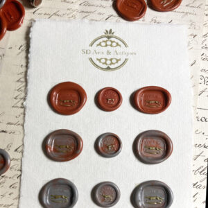 Antique Wax Seal Set of a Fox and Dog
