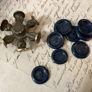 RARE Antique Wax Seal Wheel Stamp